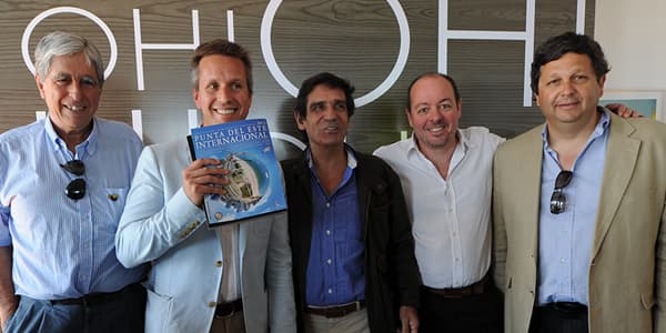 Sr. Edison Pallas, Javier Stolovitsky Desarrollador de OH!, Alcalde de Punta del Este Martín Laventure, Arq. Luis Taboada Director de Obra de L3, y Arq.Fabio Caminiti gerente general de Obra de Edifiko