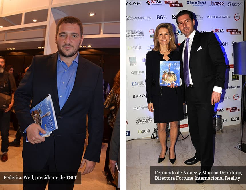 Federico Weil, presidente de TGLT - Fernando de Nuñez y Mónica Defortuna, Directora Fortune Internacional Reality