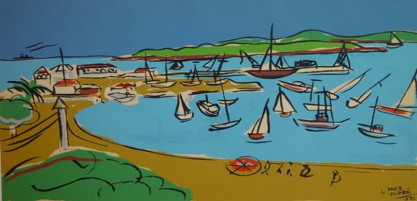 El puerto de la Playa Mansa de Punta del Este, por Páez Vilaró.