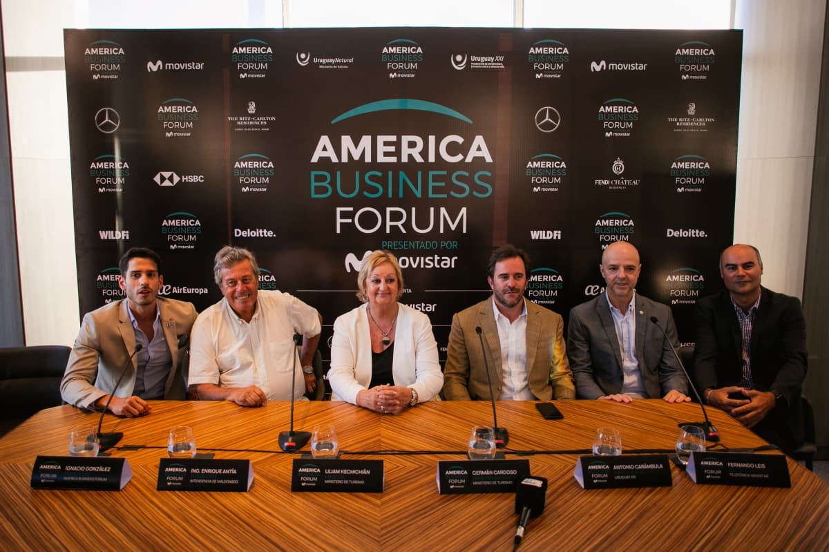 Presentación America Business Forum 2020 | Ismael Cala y autoridades uruguayas