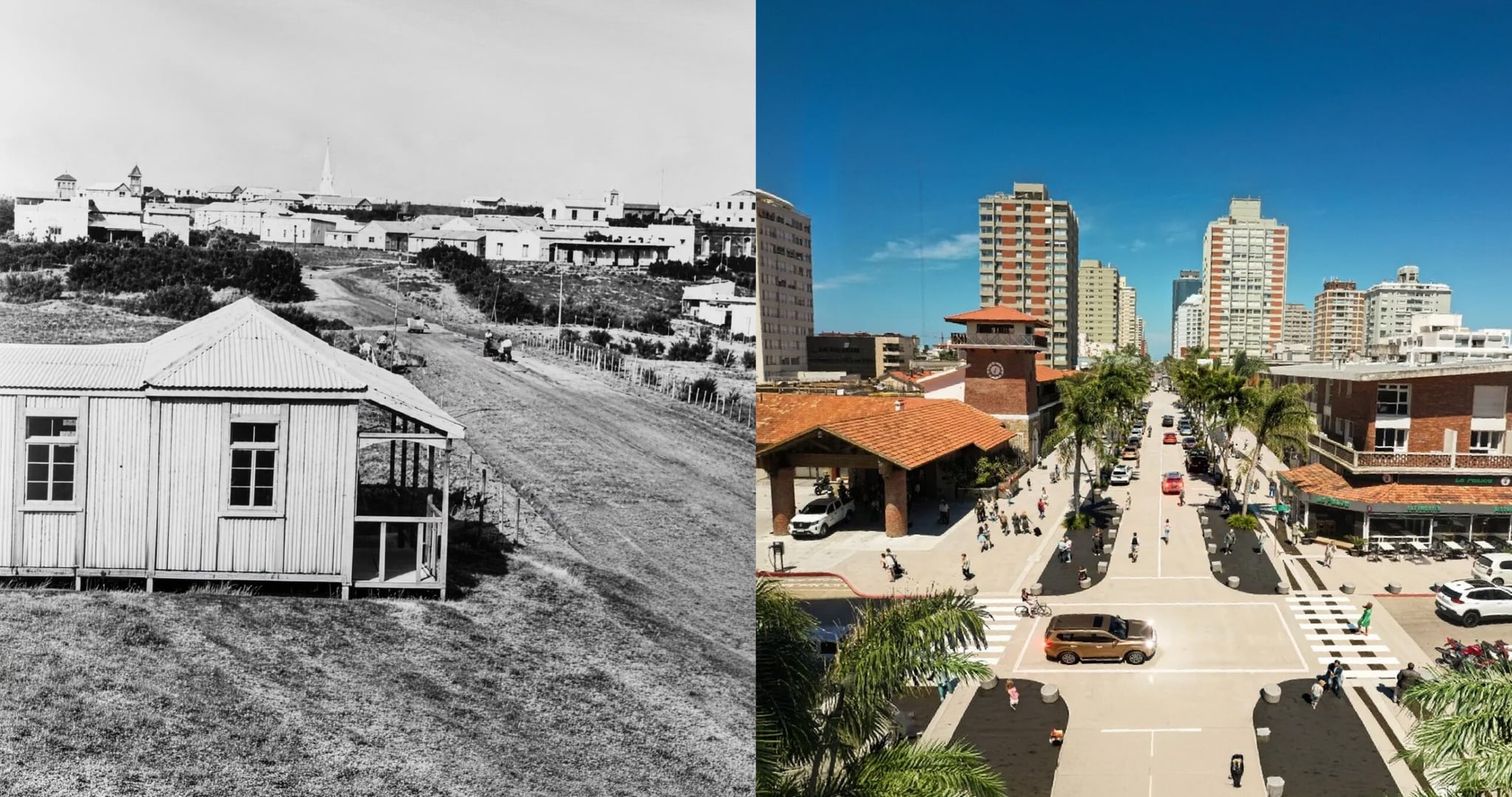 5punta-del-este-internacional-avenida-gorlero-foto-antigua-foto-actua-antes-y-despues 5punta-del-este-internacional-avenida-gorlero-foto-antigua-foto-actua-antes-y-despues